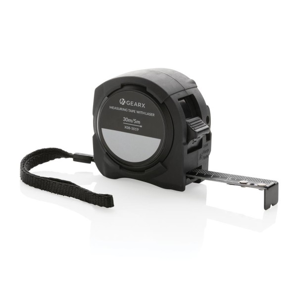 Gear X 5m Maßband mit 30m Laser, schwarz