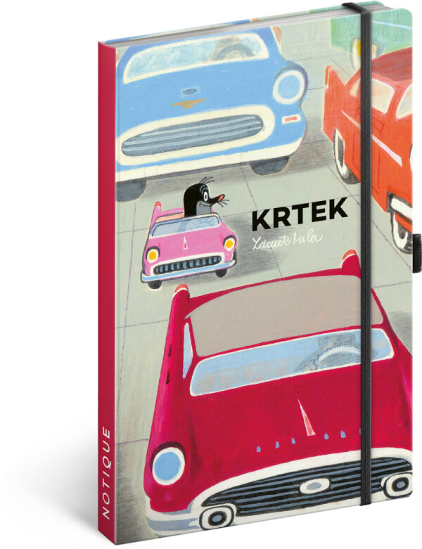NOTIQUE Notizen Maulwurf und Auto, liniert, 13 x 21 cm