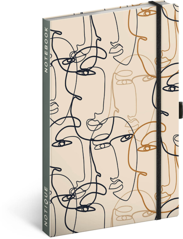 NOTIQUE Notizen Gesicht, liniert, 13 x 21 cm