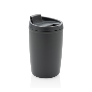 GRS recycelter PP-Becher mit Flip-Deckel, grün - Reklamnepredmety