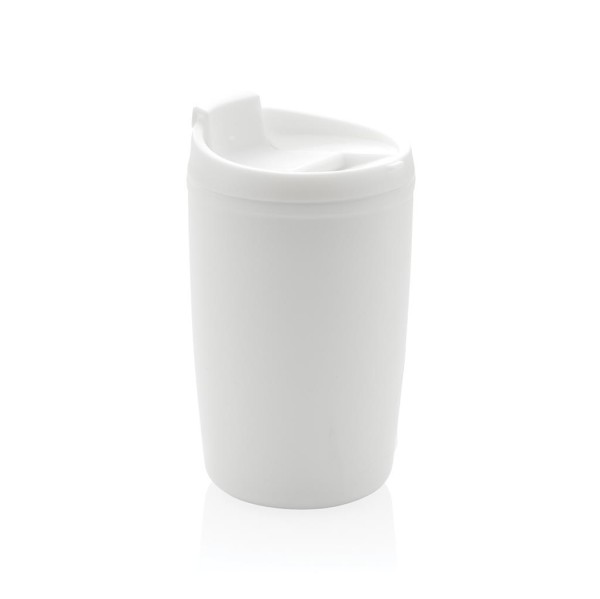 GRS recycelter PP-Becher mit Flip-Deckel, grün