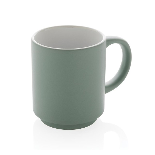 Stapelbare Keramiktasse, grün
