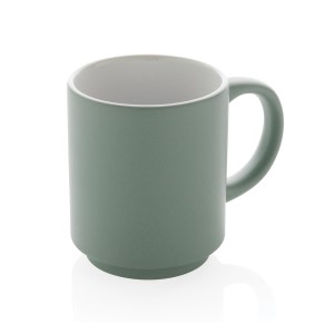 Stapelbare Keramiktasse, grün - Reklamnepredmety
