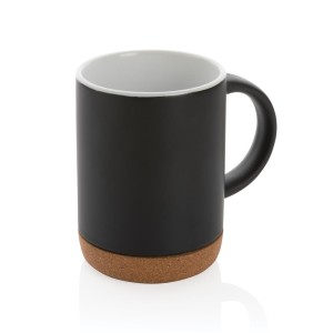 Keramikbecher mit Korkboden, braun - Reklamnepredmety