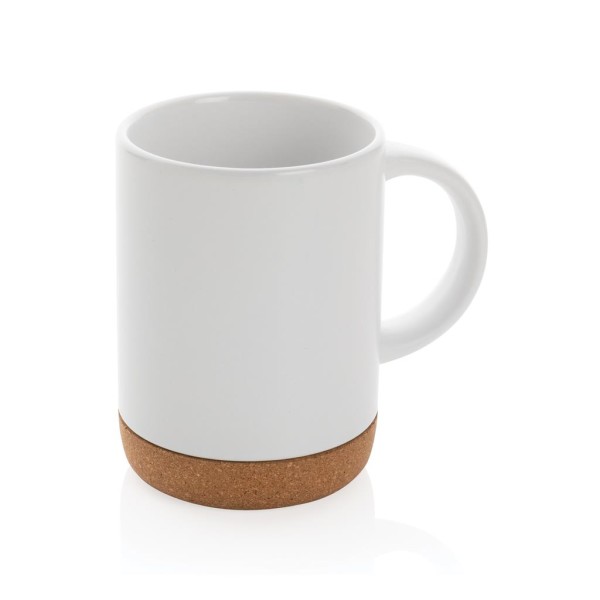 Keramikbecher mit Korkboden, braun