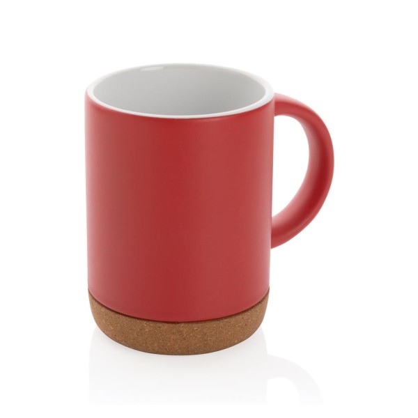 Keramikbecher mit Korkboden, braun