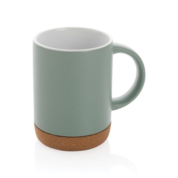 Keramikbecher mit Korkboden, braun