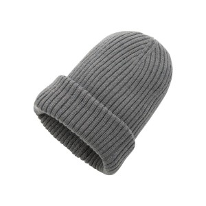 Impact AWARE™ Polylana® doppelt gestrickte Mütze, grün - Reklamnepredmety