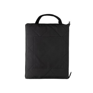 Impact Aware™ RPET faltbare, gesteppte Picknickdecke, navy b - Reklamnepredmety