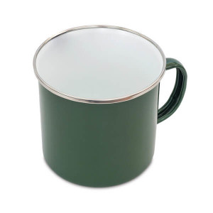 OLDSCHOOL 500 ml enamel mug mug, dark blue - Reklamnepredmety