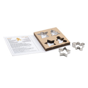 COOKIE 4-piece cutter set, white - Reklamnepredmety