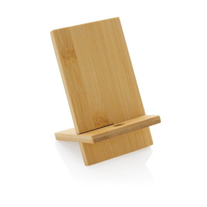 Telefonständer aus FSC®-Bambus in FSC®-Kraftkarton, braun - Reklamnepredmety