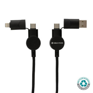 Oakland RCS recyceltes 1,2m 6-in-1 Fast-Charging 45W Kabel, - Reklamnepredmety