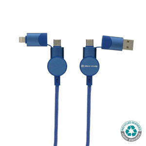 Oakland RCS recyceltes 1,2m 6-in-1 Fast-Charging 45W Kabel, - Reklamnepredmety