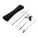 4-teiliges wiederverwendbares Besteckset aus Stainless-Steel, silber