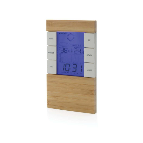 Utah Wetterstation aus RCS rKunststoff & FSC®Bambus, braun