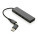 Terra Hub aus RCS recyceltem Aluminium mit 3 USB-Anschlüssen, grau