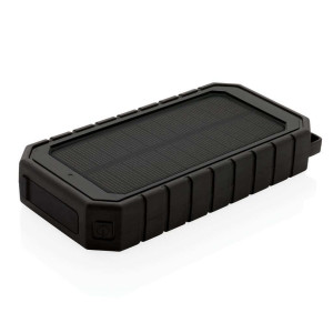 10.000 mAh Solar-Powerbank mit 10W Wireless aus RCS Plastik, schwarz