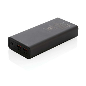 Terra 20.000mAh 20W Powerbank aus RCS recyceltem Aluminium, grau - Reklamnepredmety