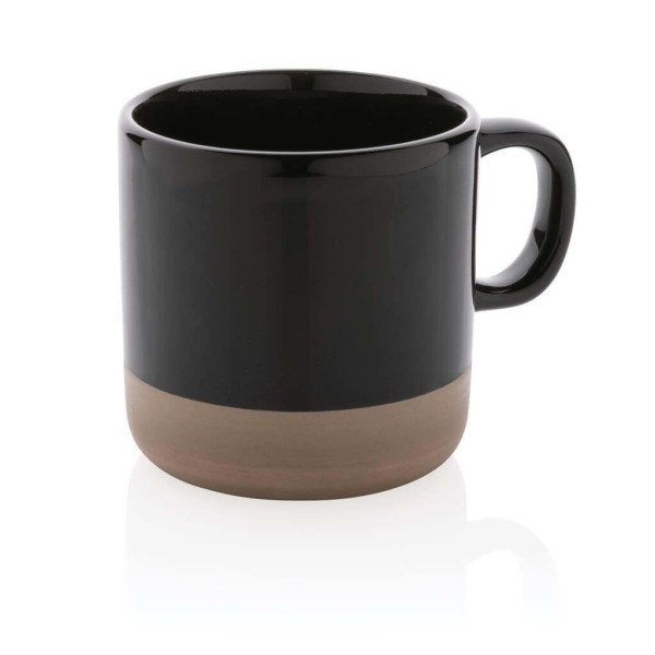 Becher aus glasiertem Keramik, grün