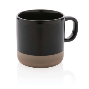 Becher aus glasiertem Keramik, grün - Reklamnepredmety