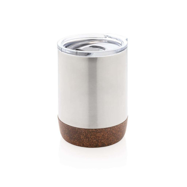 Kleine Vakuum-Kaffeetasse aus RCS rSteel & Kork, blau