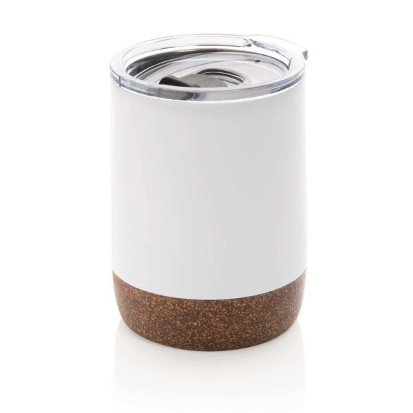 Kleine Vakuum-Kaffeetasse aus RCS rSteel & Kork, blau