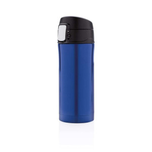 Easy-Lock Vakuum-Becher aus RCS recyceltem Stainless-Steel, blau - Reklamnepredmety