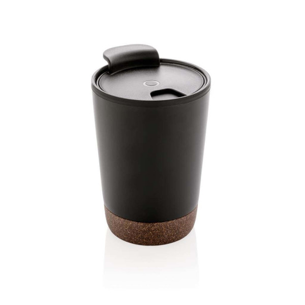 GRS rPP Edelstahl-Kaffeebecher mit Kork, blau