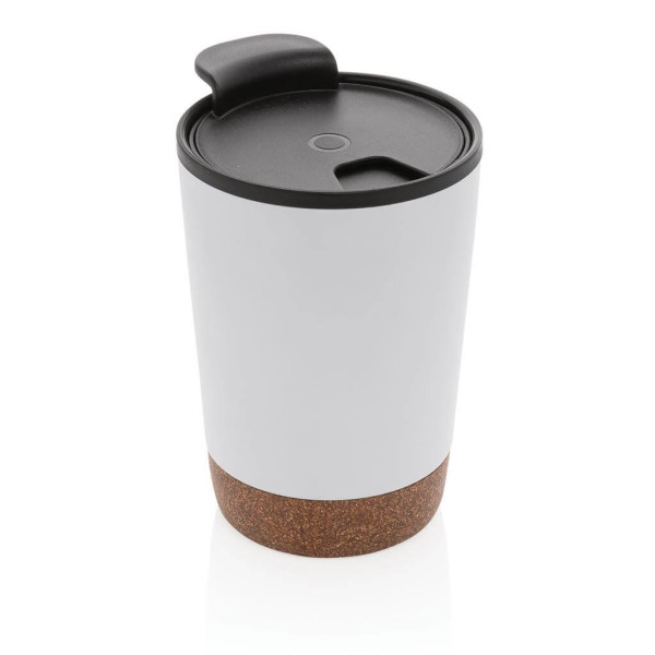 GRS rPP Edelstahl-Kaffeebecher mit Kork, blau