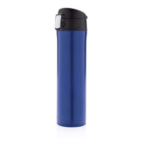 Easy Lock Vakuum-Flasche aus RCS recyceltem Stahl, blau - Reklamnepredmety