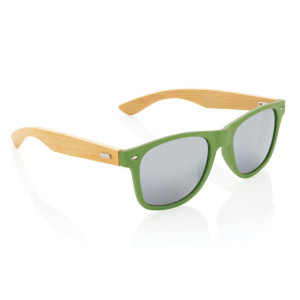 Sonnebrille aus FSC®-Bambus und RCS recyceltem Kunststoff, grün - Reklamnepredmety