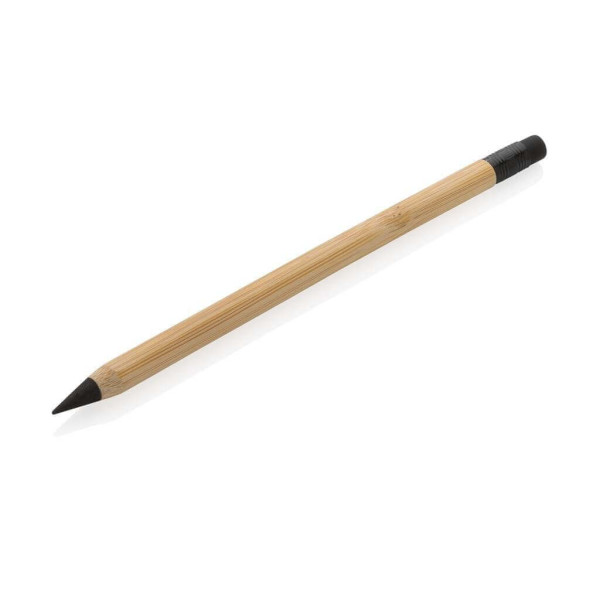FSC®-Bambus Infinity-Stift mit Radiergummi, braun