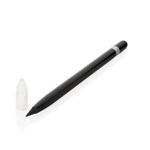 Tintenloser Stift aus Aluminium mit Radiergummi, grün - Reklamnepredmety