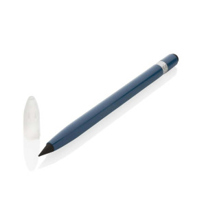 Tintenloser Stift aus Aluminium mit Radiergummi, grün - Reklamnepredmety