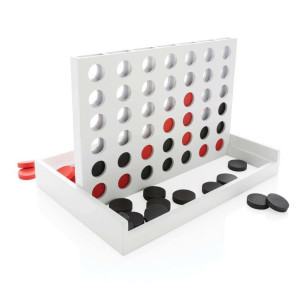 Connect Four FSC® Holzspiel, weiß - Reklamnepredmety