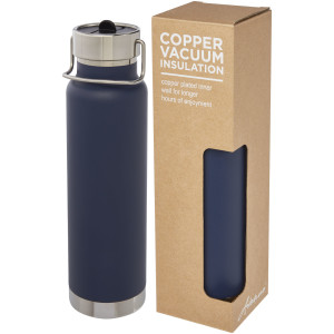 Thor 750 ml Kupfer-Vakuum Sportflasche mit Trinkhalm - Reklamnepredmety