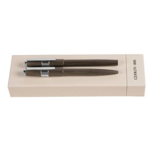 Set Block Brushed Gun (ballpoint pen & fountain pen) - Reklamnepredmety