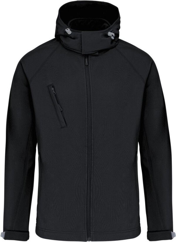 Herren 3-Lagen Kapuzen Softshell Jacke K413