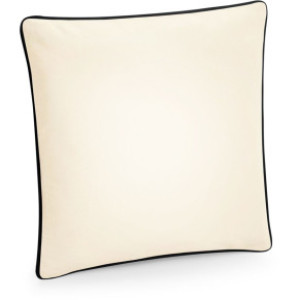 Fairtrade Kissenbezug mit Paspel, 40 x 40 cm - Reklamnepredmety