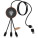 5in1 rPET Ladekabel mit leuchtendem Logo und 10 W Ladepad SCX.design C40