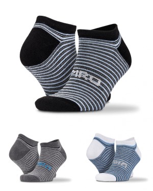 3er-Pack gestreifte Sneakersocken im Mix - Reklamnepredmety