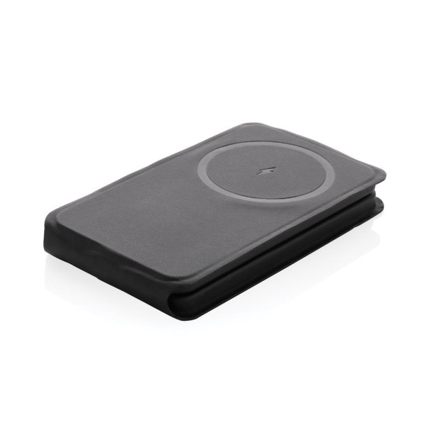 Swiss Peak 15W 3-in-1 magnetischer Wireles Charger aus rPU, schwarz