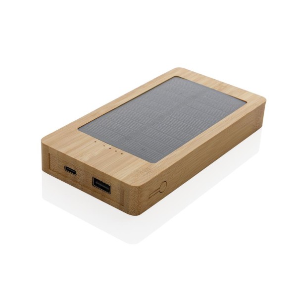 Sunwick 10.000mah Bambus Solar Powerbank, braun