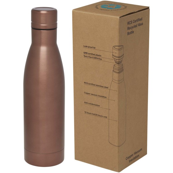 Vasa 500ml Kupfer vakuumisolierte Flasche aus recyceltem Edelstahl mit RCS-Zertifizierung