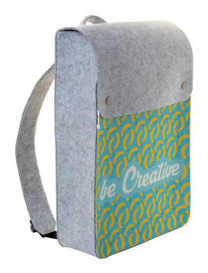 Filzrucksack aus RPET CreaFelt Back II - Reklamnepredmety