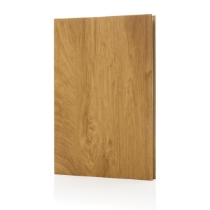 Kavana A5 Notizbuch mit Holz-Print, braun - Reklamnepredmety