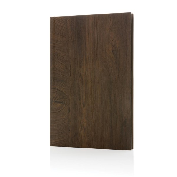 Kavana A5 Notizbuch mit Holz-Print, braun