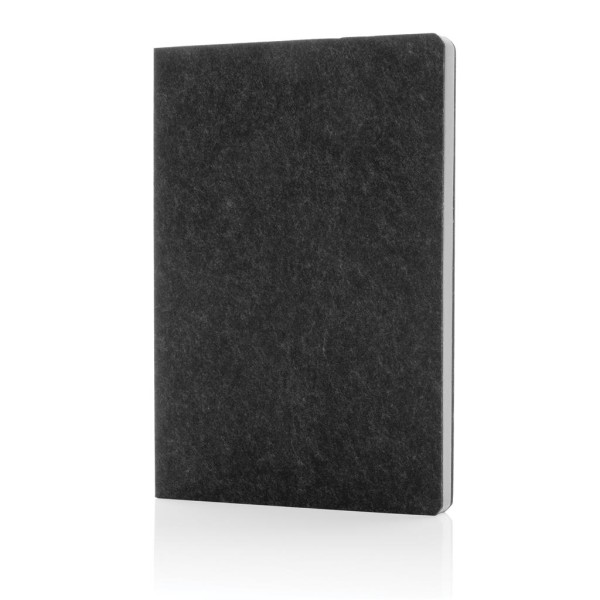 Phrase GRS-zertifiziertes A5-Notizbuch aus recyceltem Filz, grün