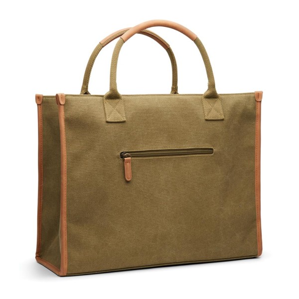VINGA Bosler Büro-Tasche aus RCS recyceltem Canvas, greige